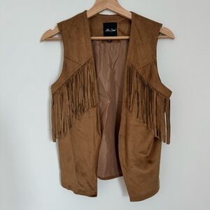 SUEDE tassel vest // BOHO MOCHA Size S